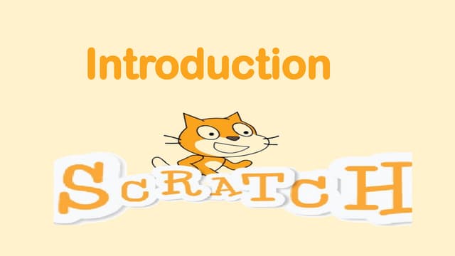 Scratch introduction for elementary  school