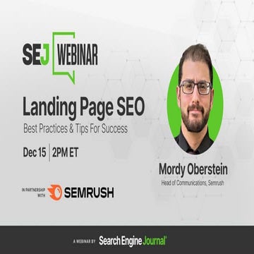 Landing Page SEO Best Practices & Tips For Success 