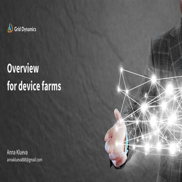 Overview for device farm for mobile testing