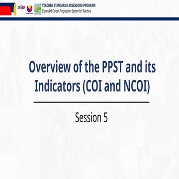 Session 5 Overview of the PPST and Its Indicators (COI and NCOI).pptx