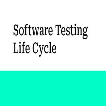 software testing life cycle methodology.