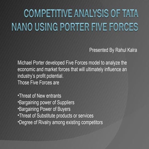 Tata Nano Five Forces Ppt
