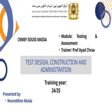 Test Design, construction and administration .pptx
