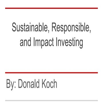 Sustainable Investing | PPTX