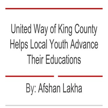 United Way of King County Helps Local Youth Advance Their Educations