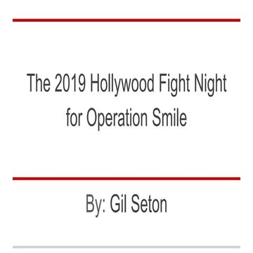The 2019 Hollywood Fight Night for Operation Smile