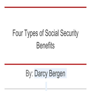 Four Types of Social Security Benefits