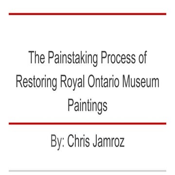 The Painstaking Process of Restoring Royal Ontario Museum Paintings