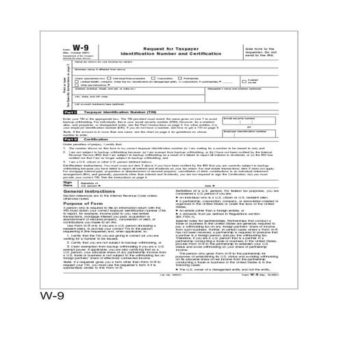 W 9 Form