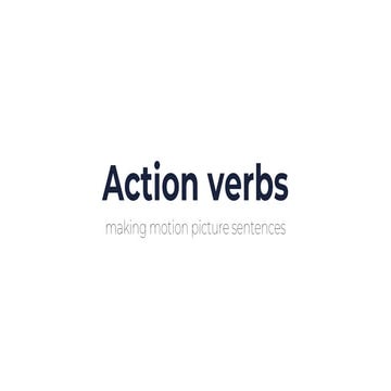 Action verbs