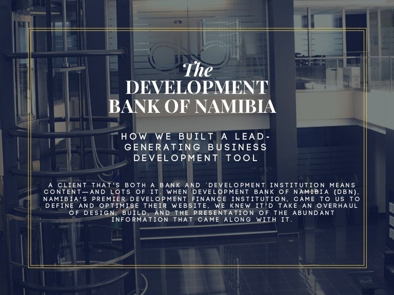 Web Design Development Bank Of Namibia Dbn