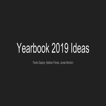 Yearbook 2019 Ideas