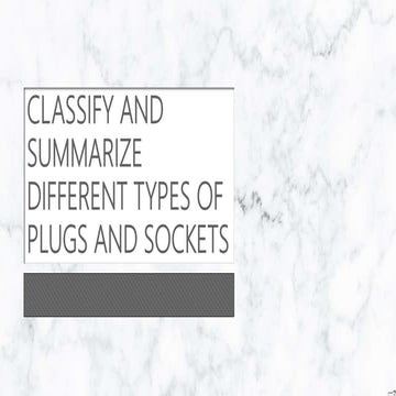 TYPES OF PLUGS AND SOCKETS