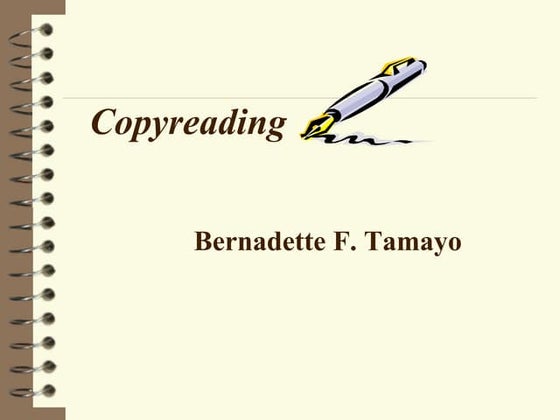copyreading and editing symbols for dummies like you. | PPT