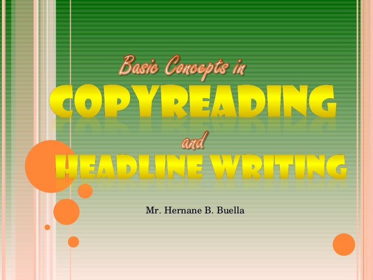 Copy Reading 2hernan