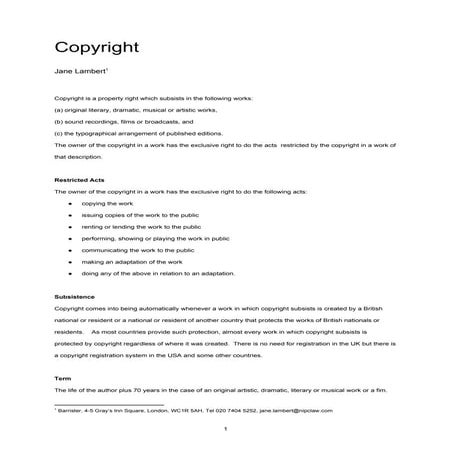 IP for Startups and other Small Businesses - Copyright