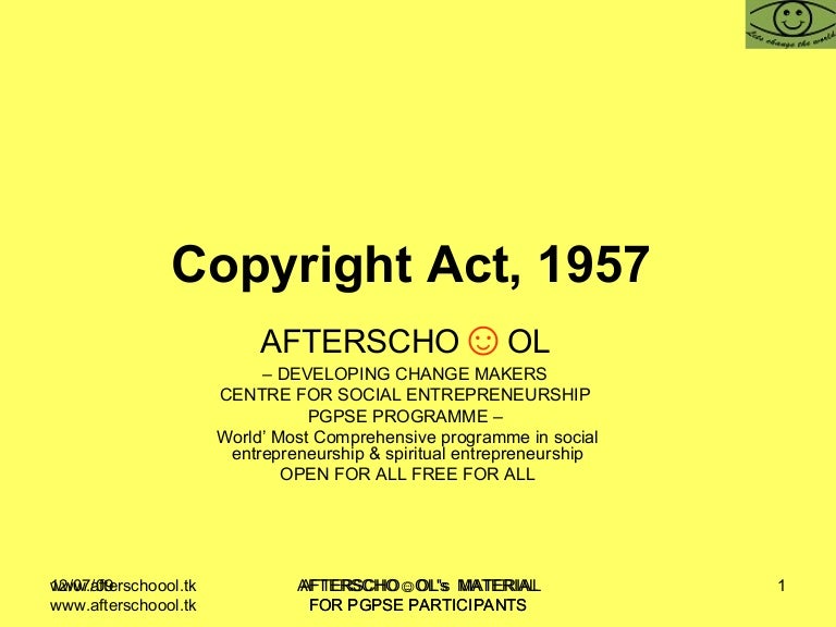Copyright Act, 1957