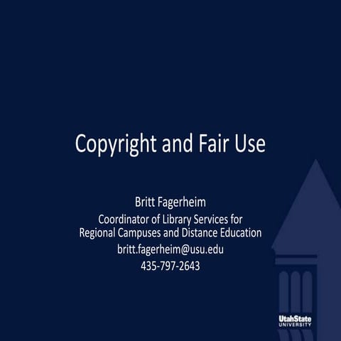 Copyright and Fair Use for USU Extension
