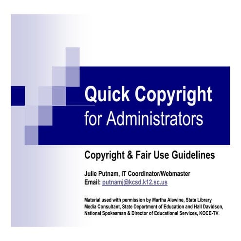 Copyright For Administrators