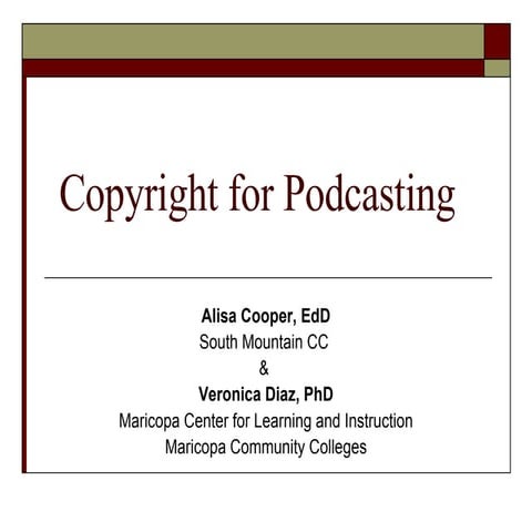 Copyright For Podcasting