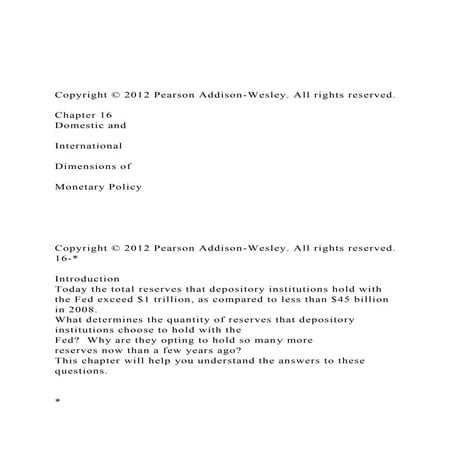 Copyright © 2012 Pearson Addison-Wesley. All rights reserved.docx ...