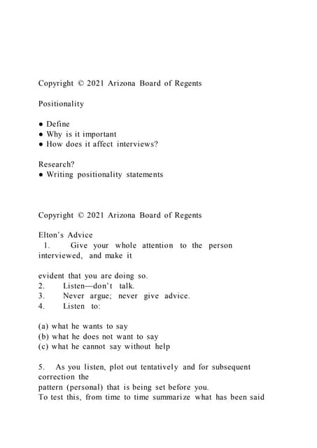 Copyright ยฉ 2021 Arizona Board of RegentsPositionality | PDF