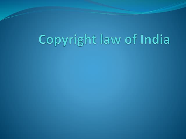 Copy right act