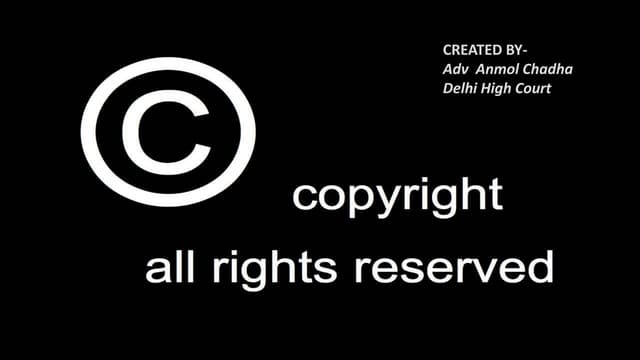 Copyright act 1957