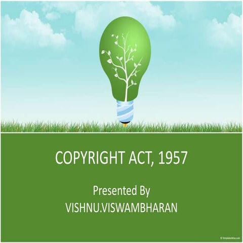 Copyright act, 1957