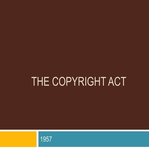 Copyright act 1957
