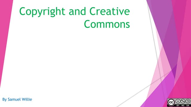 Copy right and creative commons