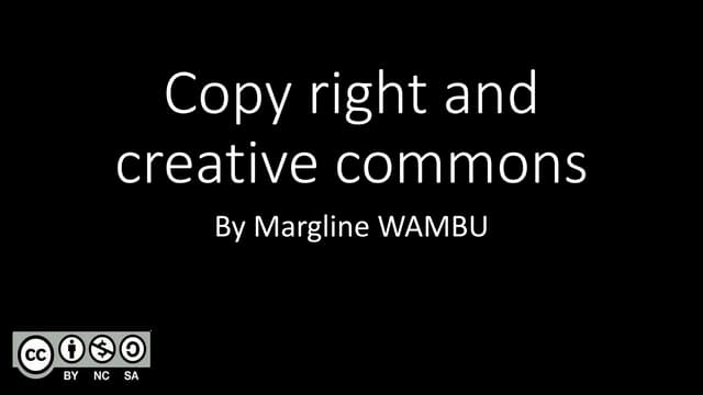 Copy right and creative commons   copy