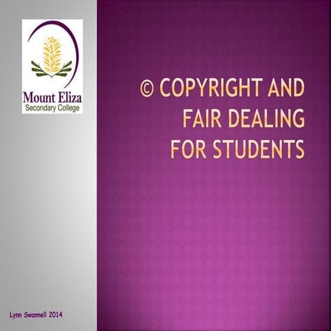 Copyright and fair dealing