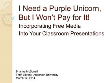 I Need a Purple Unicorn, But I Won't Pay for It! On Free Media, Copyright, an...