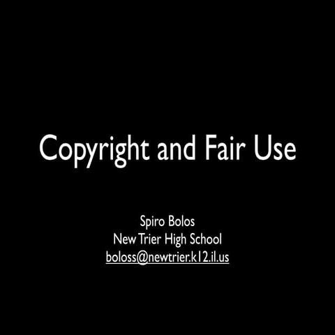 Copyright And Fair Use
