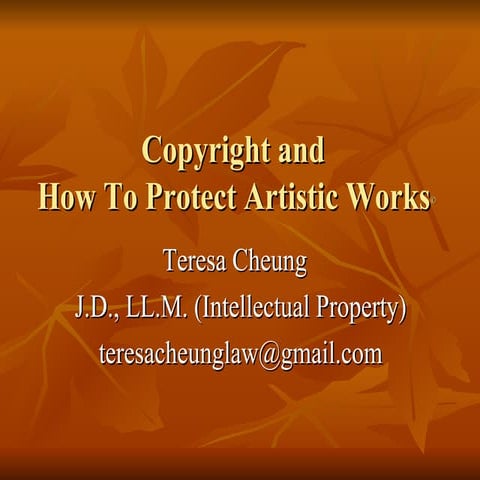 Copyright And How To Protect Your Art (Linkedin)
