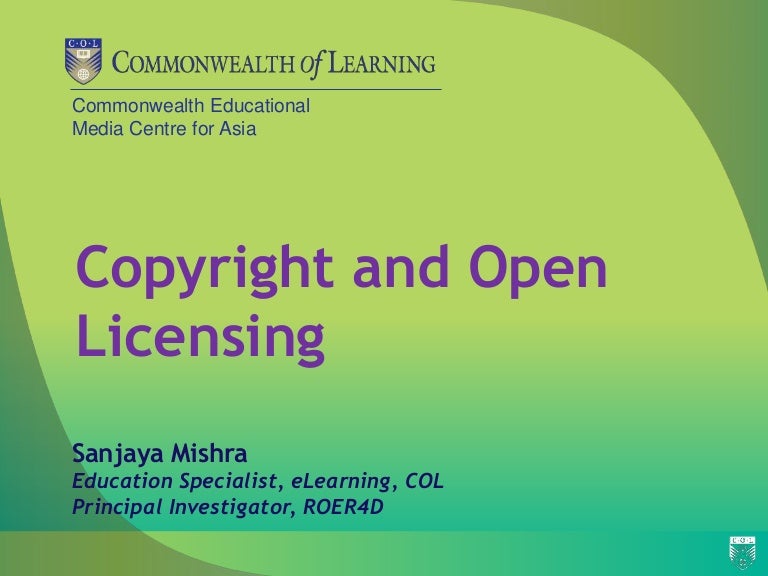 Copyright and Open Licensing
