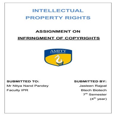 Copyright Infringment