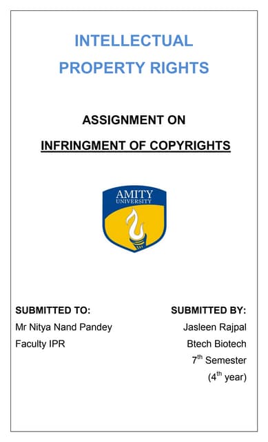 Copyright Infringment