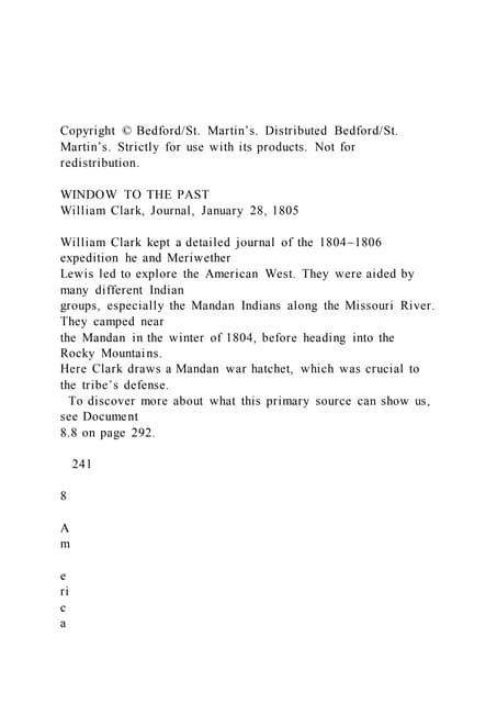 Copyright © BedfordSt. Martin’s. Distributed BedfordSt. Mart