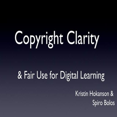 Copyright Clarity ISTE SIGMS Webinar