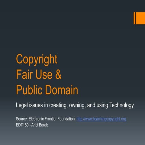Copyright, fair use & public domain