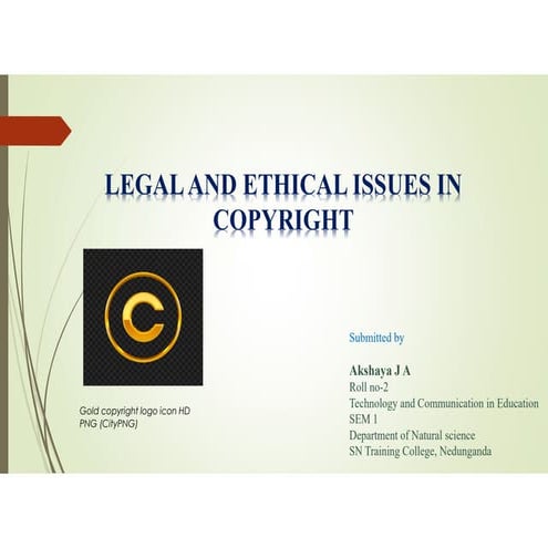 Technology copyright final- sem1 -a power point presentation | PDF