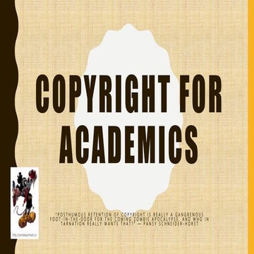 Copyright for academics