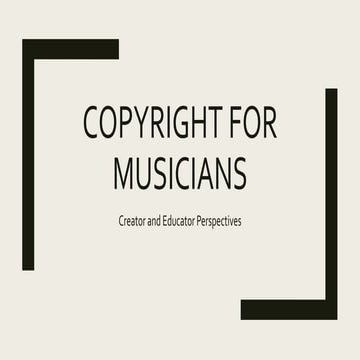 Copyright for musicians