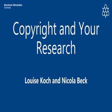 Copyright and Your Research