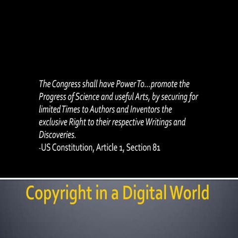 Copyright in a digital world