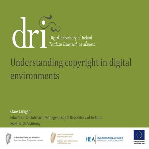 Clare Lanigan - Copyright and digital preservation