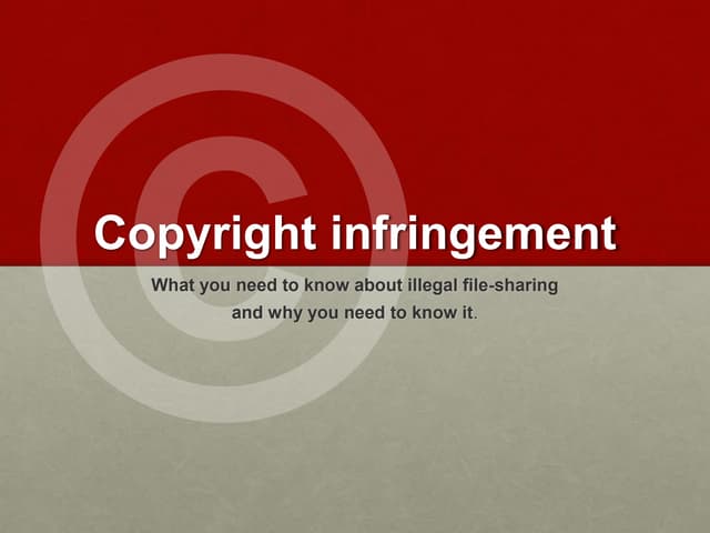 Copyright Infringement