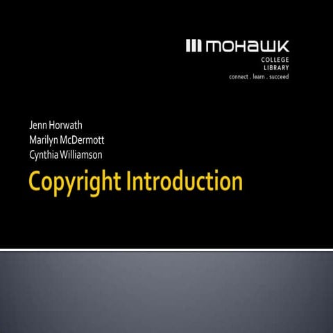Copyright introduction for blended learning intensive